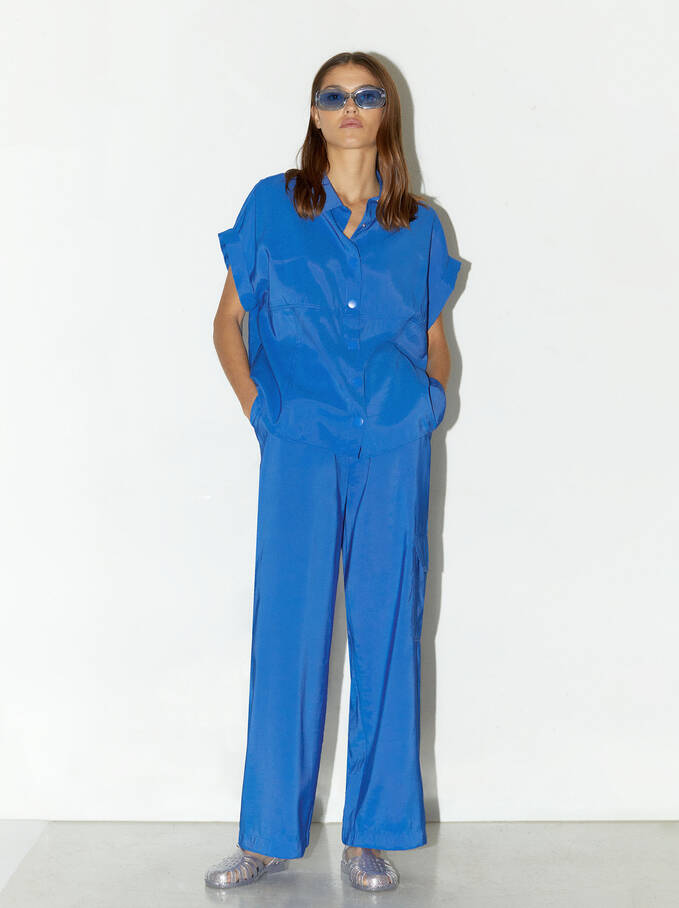 Modal Pants With Pockets, Blue, hi-res