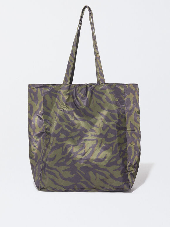 Bolso Multiusos Nylon Estampado, Multicor, hi-res