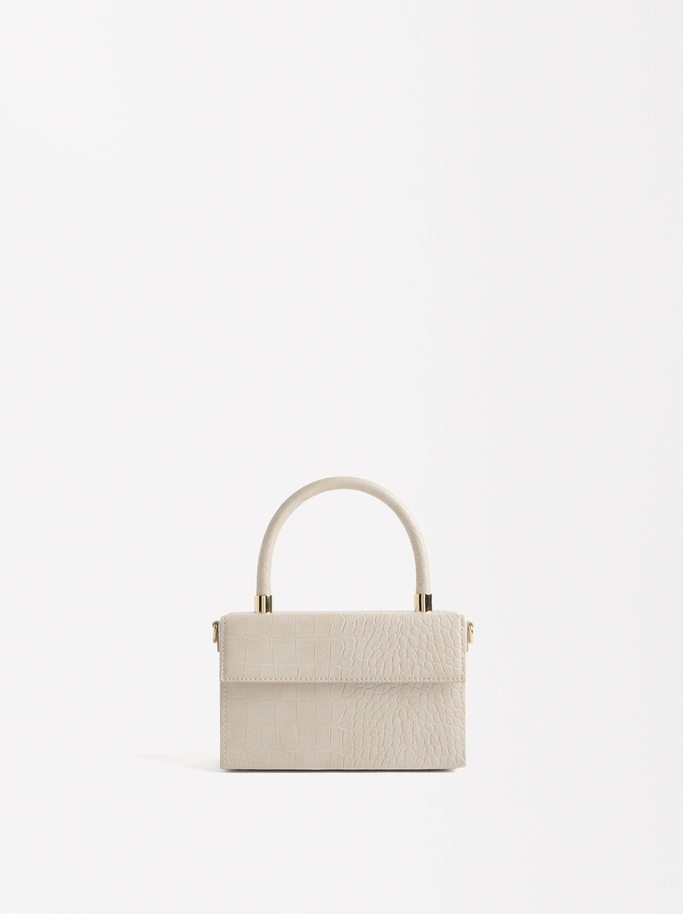 Handbag with animal print embossing image number 0.0