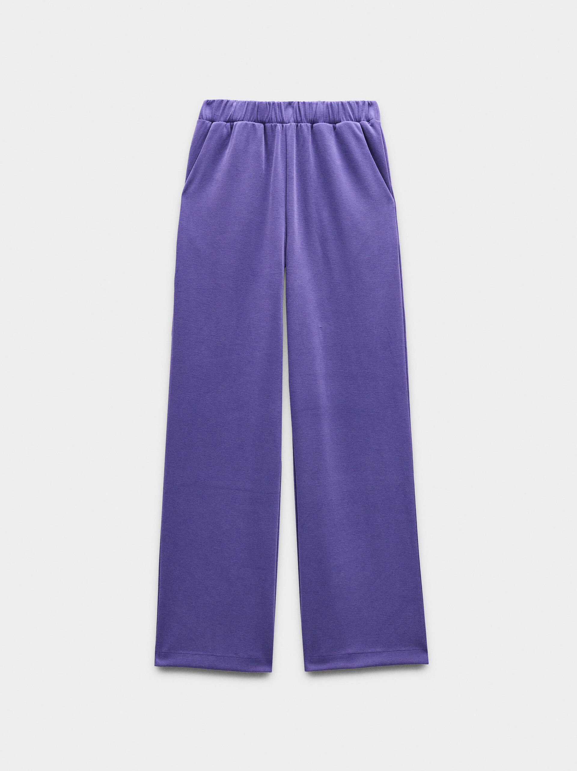 Elastic waist pants with pockets image number 4.0