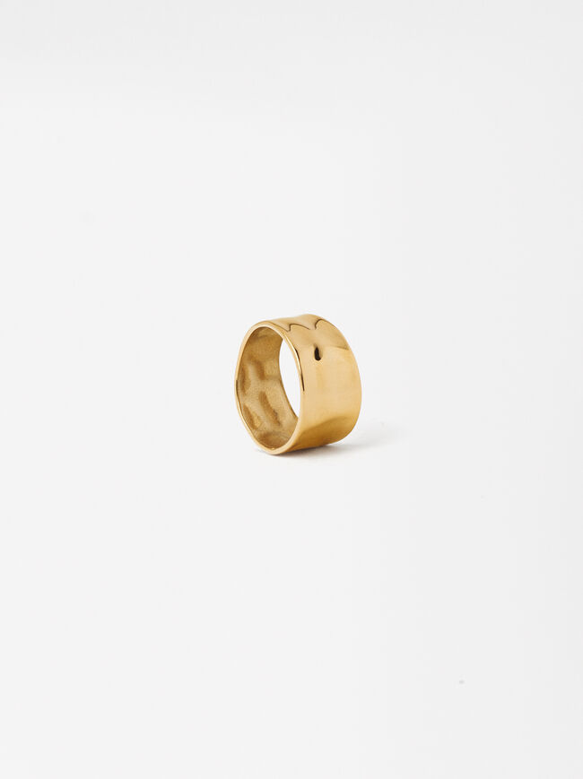Golden Stainless Steel Ring image number 1.0