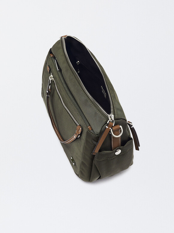 Personalized Nylon Crossbody Bag, Khaki, hi-res