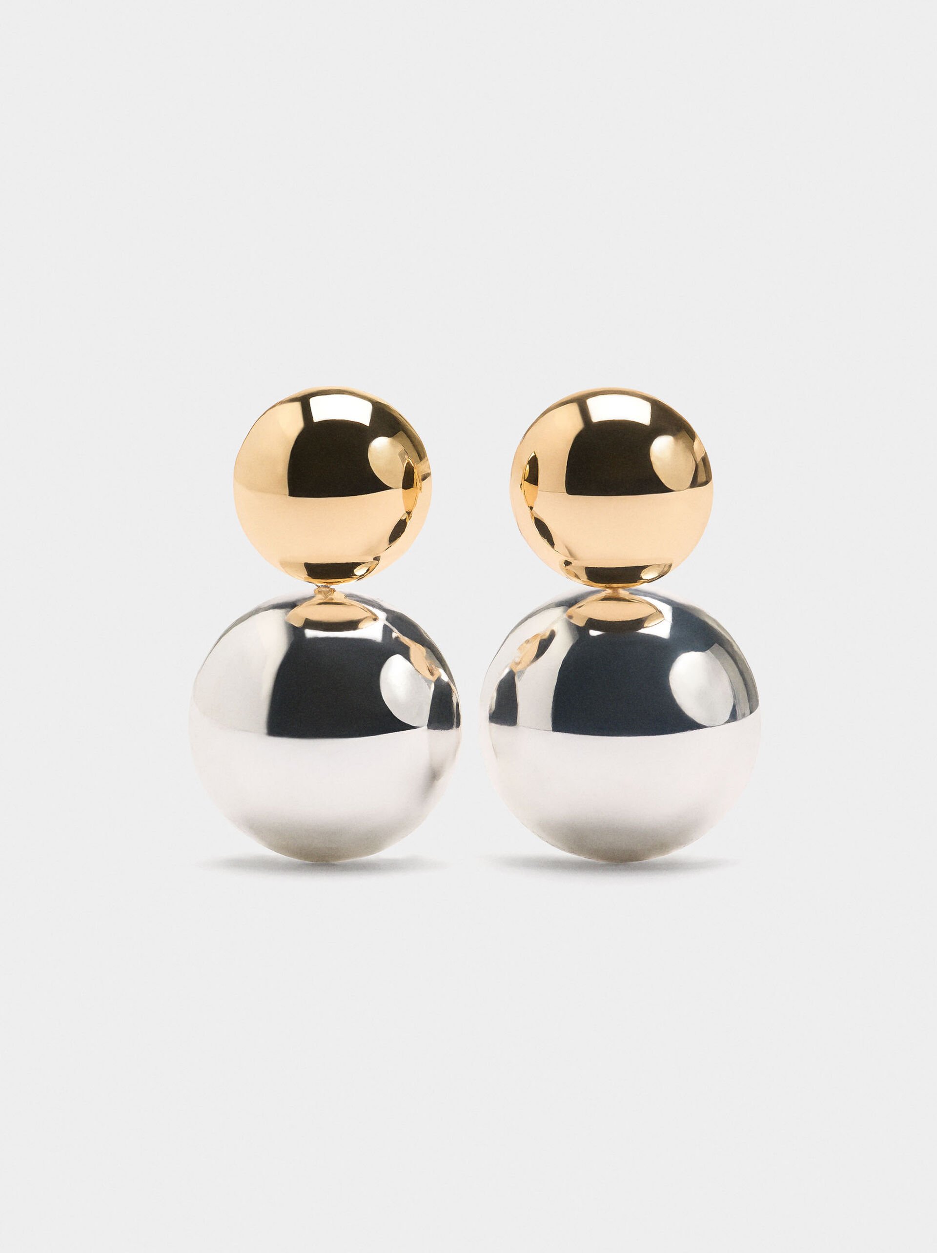 Earrings with bicolor spheres image number 0.0