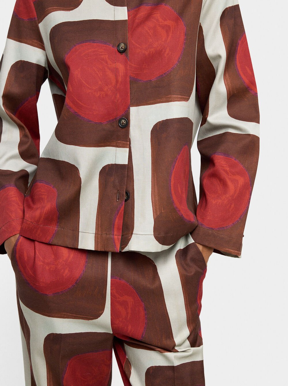 Camicia stampata in lyocell