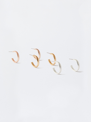 Pack Of Multi-Finished Rings, Multicolor, hi-res