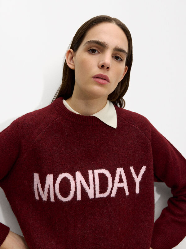 Jacquard knit sweater