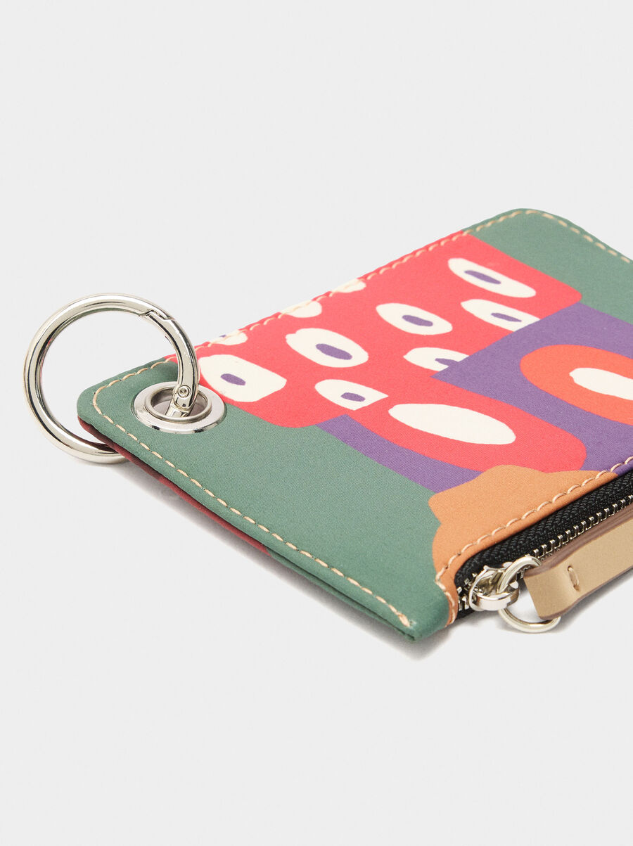 Bolso shopper de textura suave con colgante