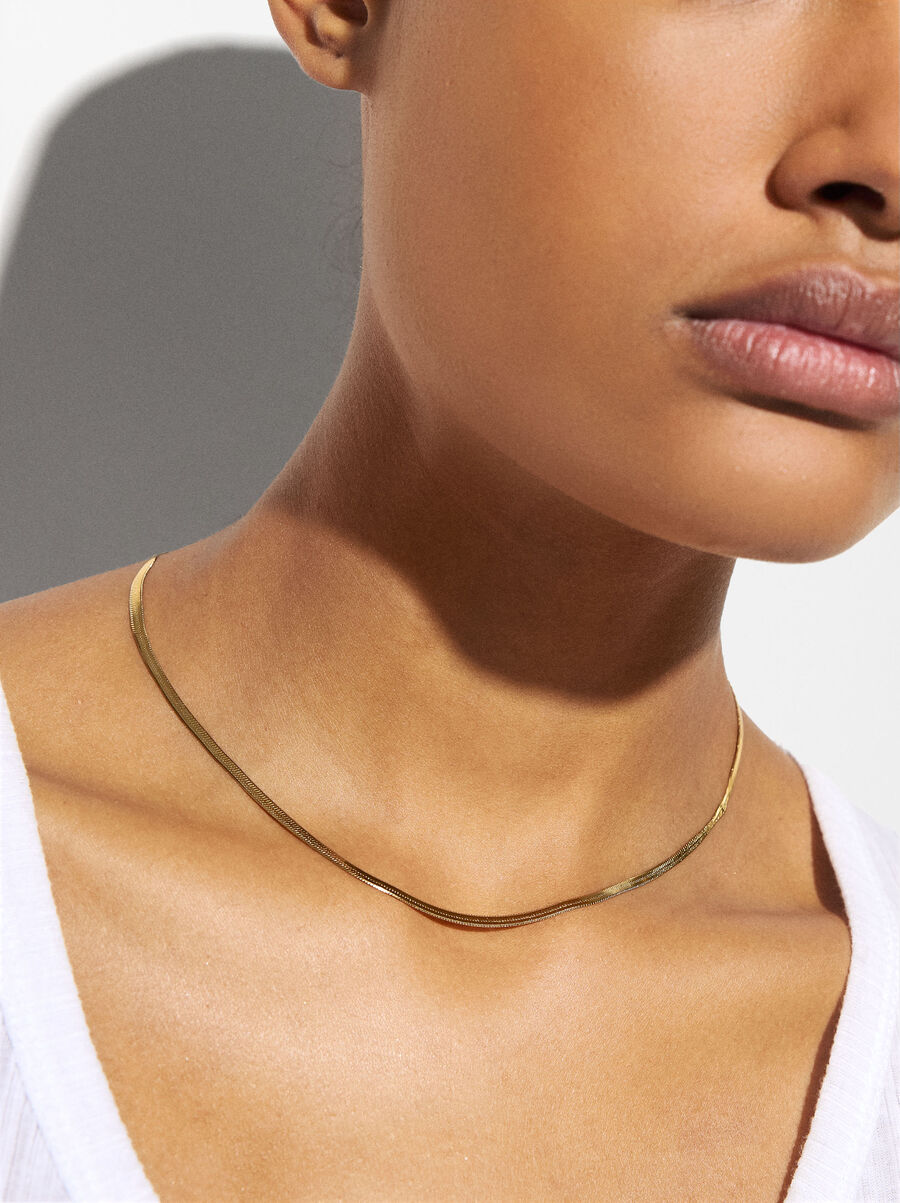 Snake chain necklace – stainless steel