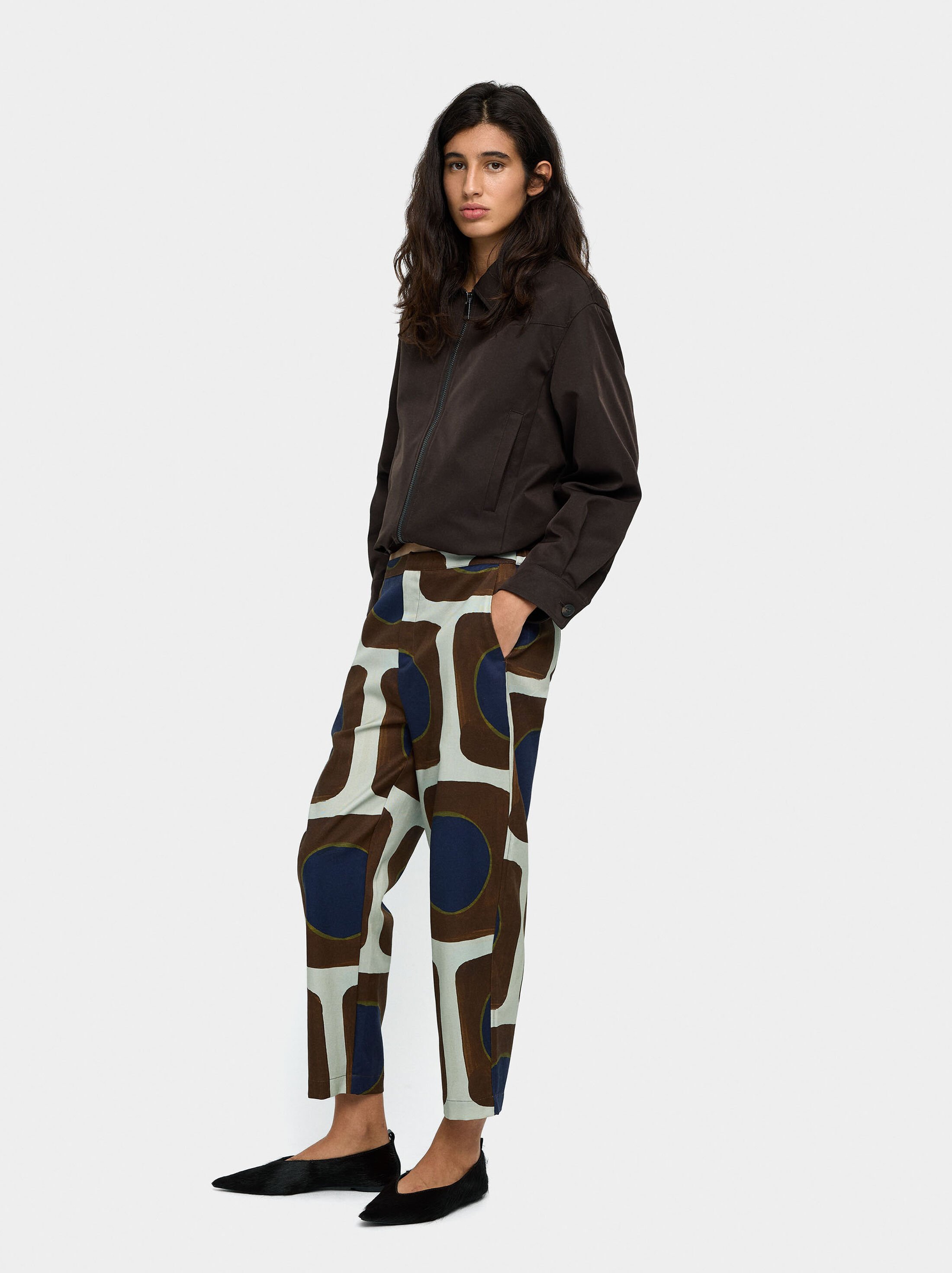 Printed lyocell trousers image number 0.0