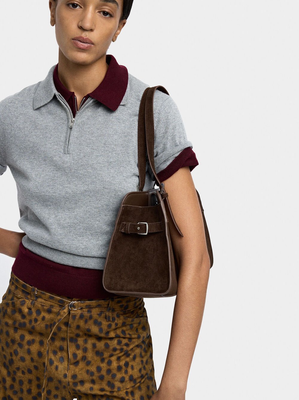 Tote bag with leather-effect