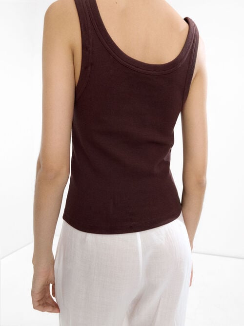 Top with beaded flowers