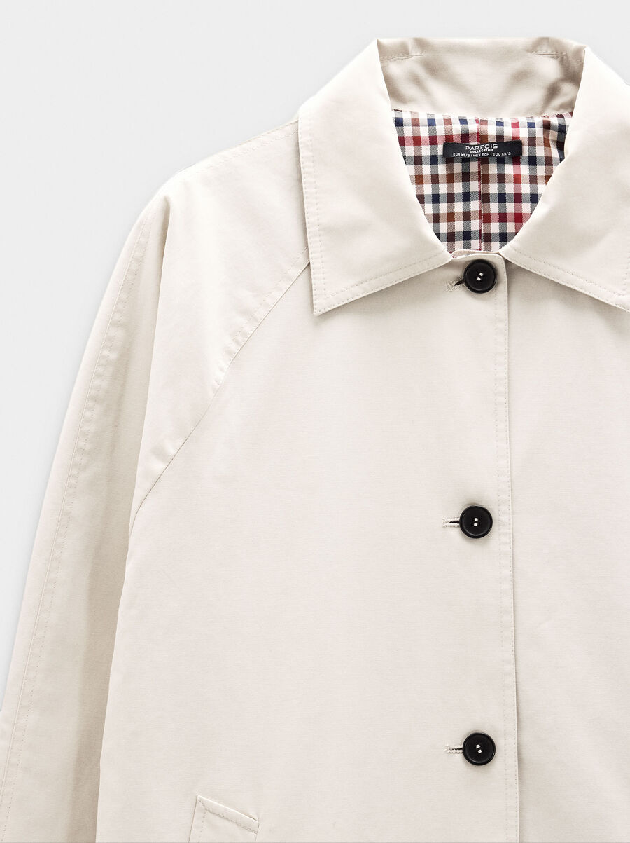 Trench midi estampado interior