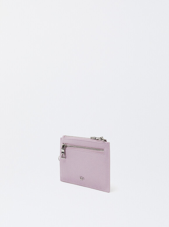 Card Holder With Coin Purse, Violet, hi-res
