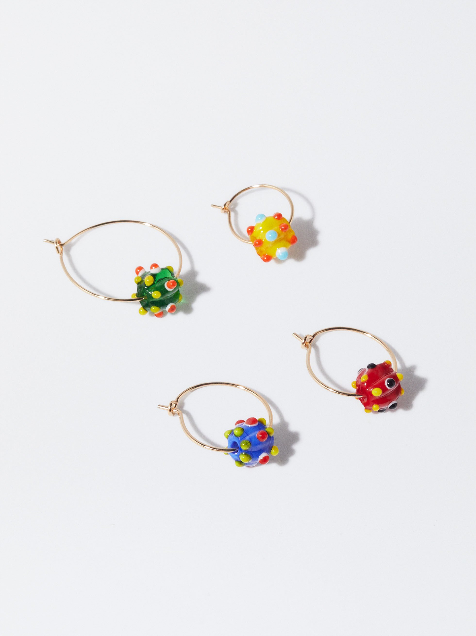 Set Of Multi Colored Hoops Multicolor Parfois