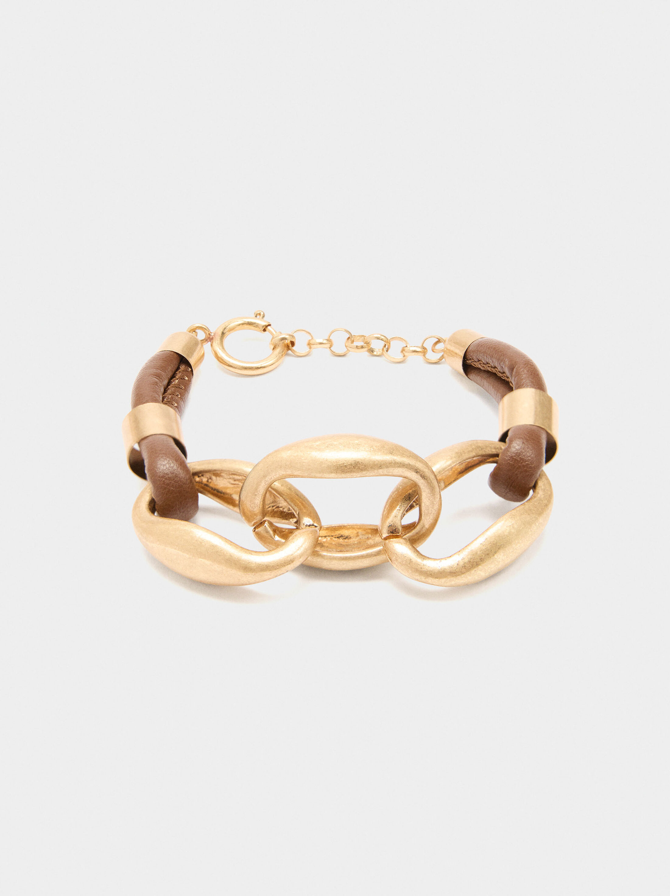 Bracelet of links with cord image number 0.0