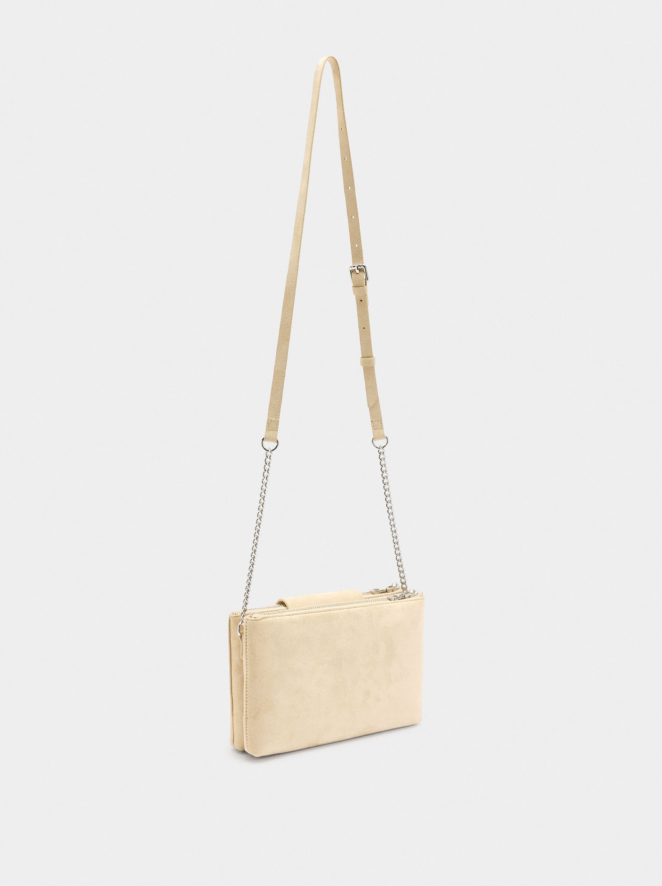 Double leather-effect crossbody bag image number 2.0