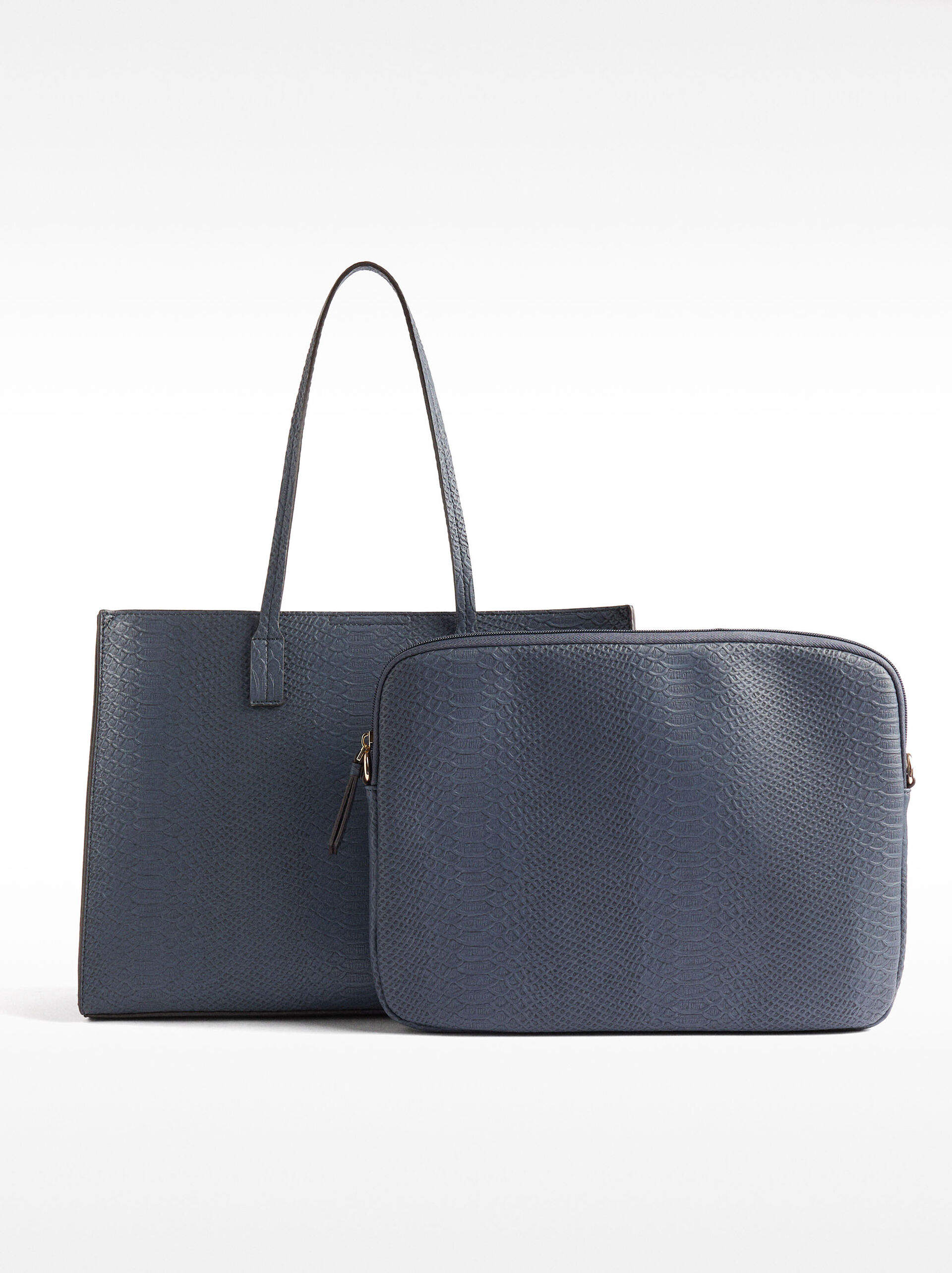13" laptop bag with animal embossing image number 1.0