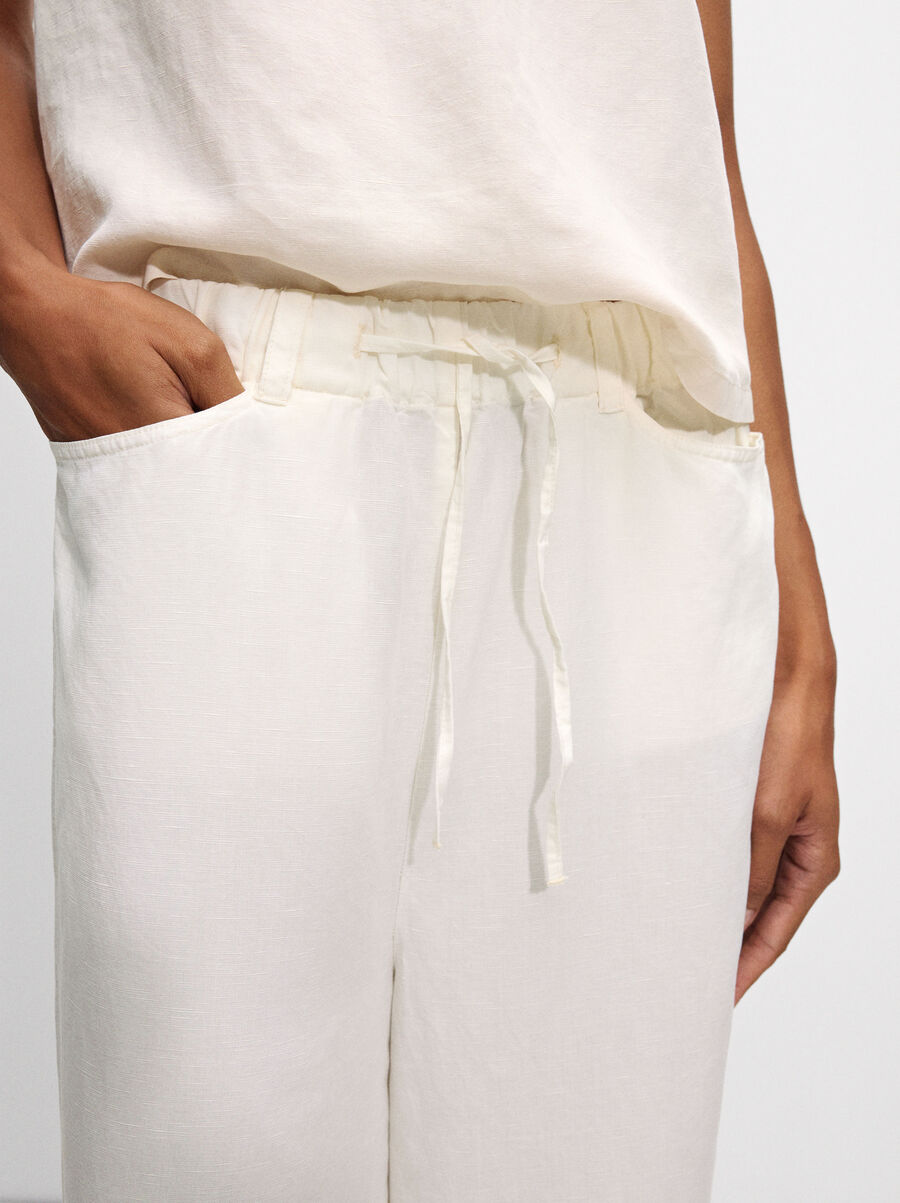 Pantalon fluide avec lin