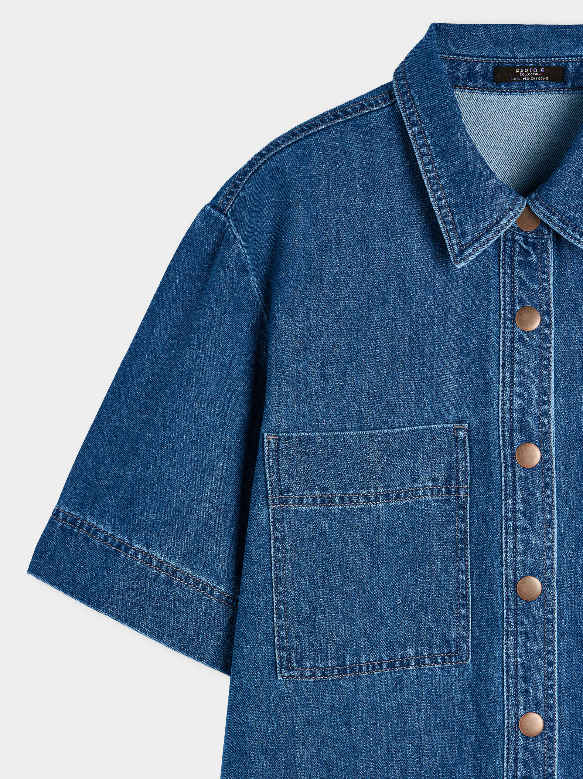 Robe en denim 100% coton image number 6.0