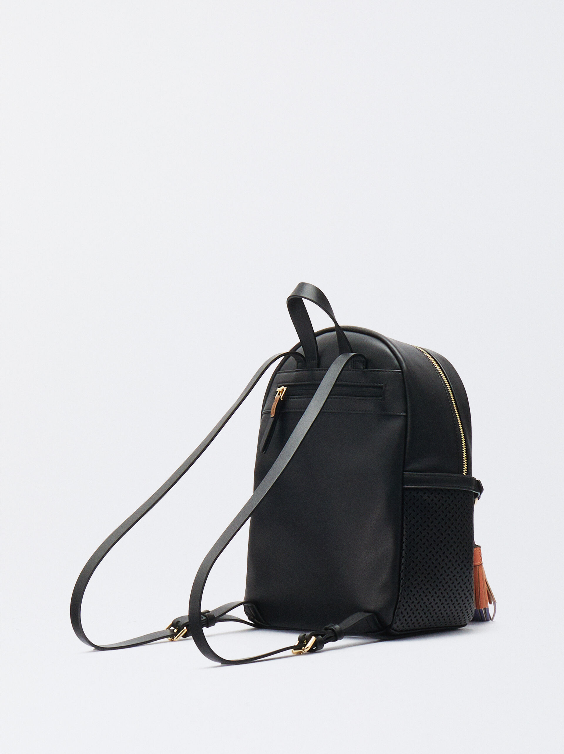 Perforated Backpack With Pendant image number 2.0