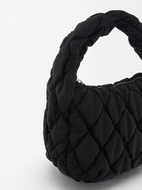 Quilted Nylon Shoulder Bag M