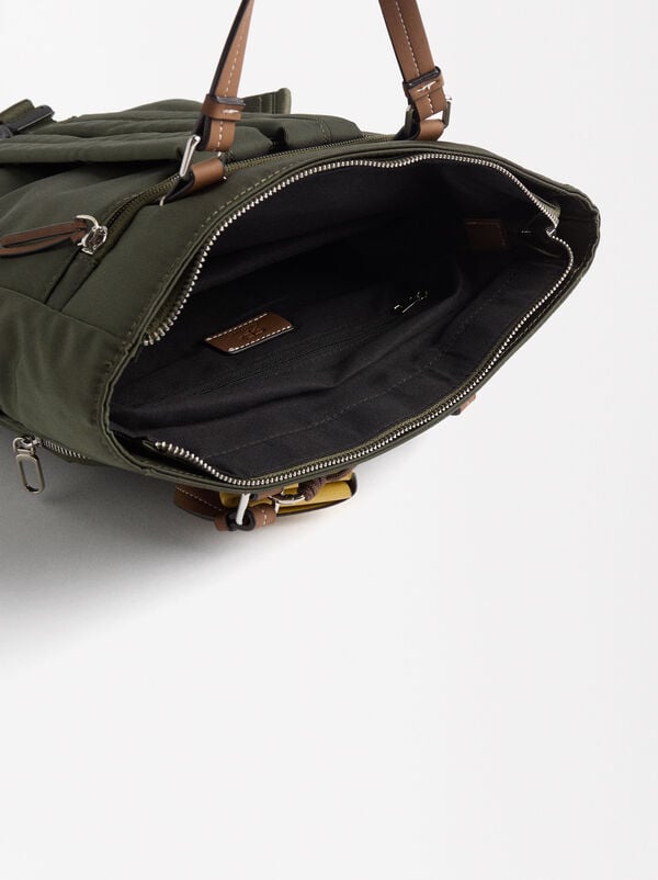 Nylon backpack with pendant