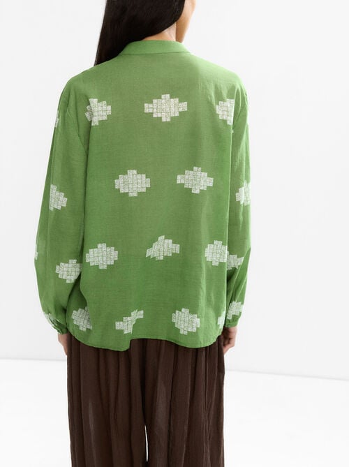 Geometric Print Shirt 100% Cotton 