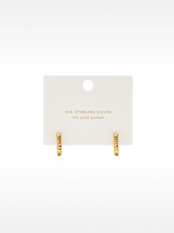 Textured hoop earrings - 925 sterling silver