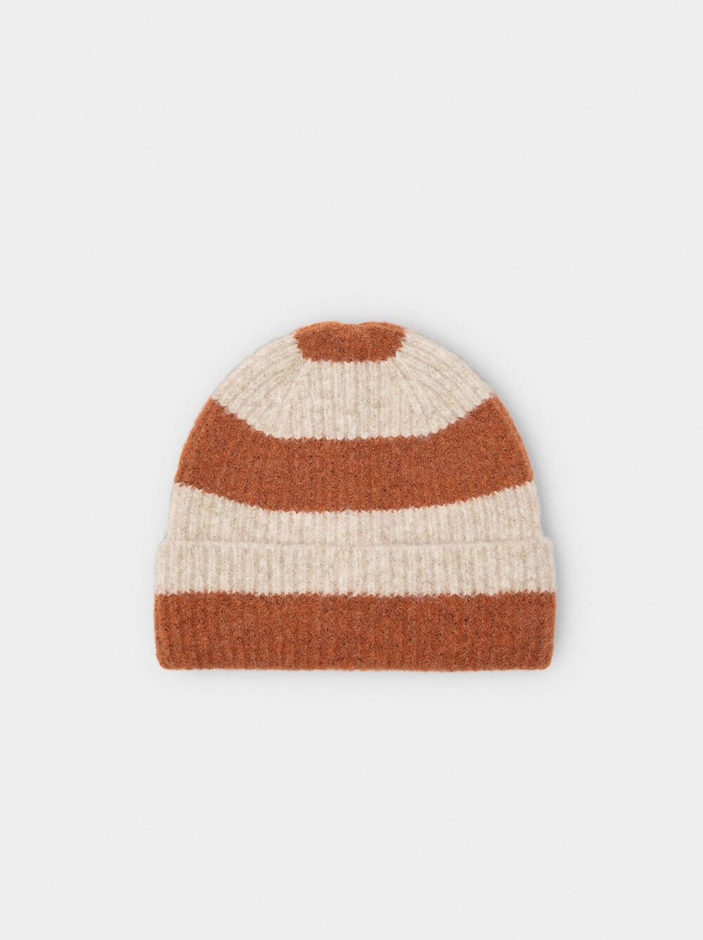 Knit hat with stripes