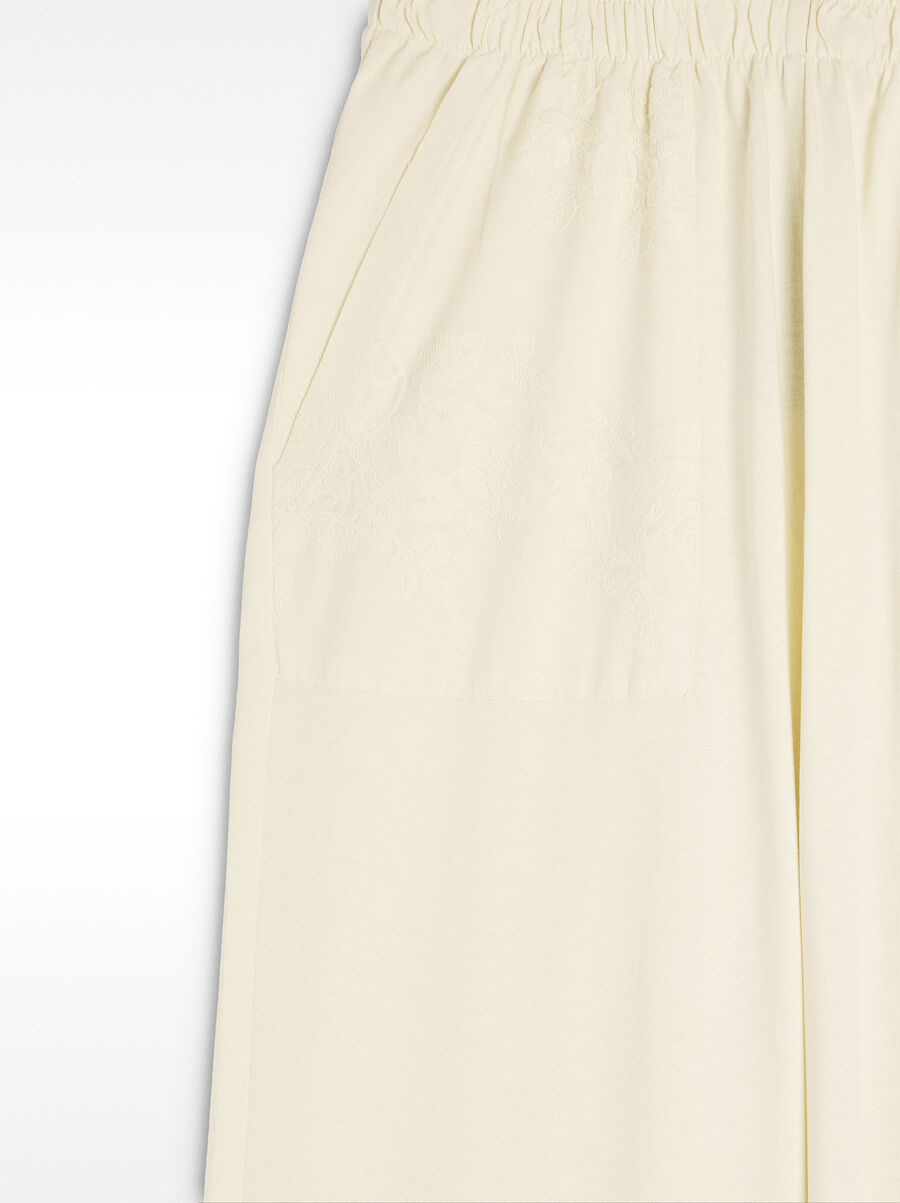 Pantalón 100 % algodón con bordado