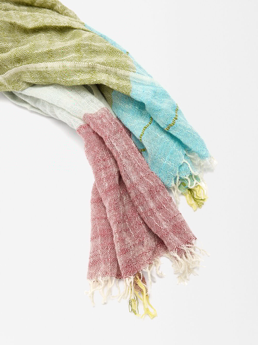 Pashmina en coton avec des franges