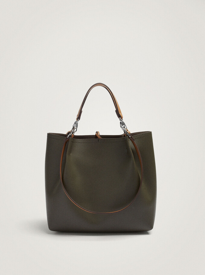 Tote Bag With Removable Interior, Khaki, hi-res