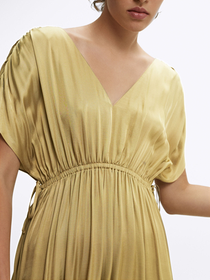 Flowy Adjustable Dress, Golden, hi-res