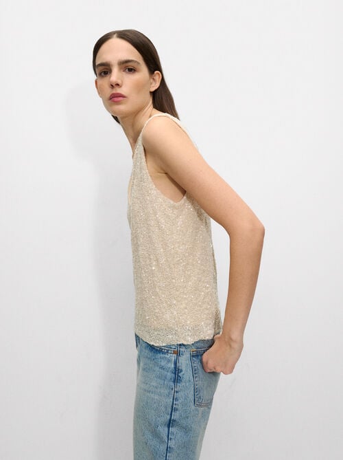 Top con paillettes