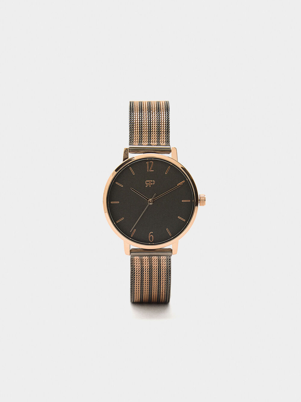 Uhr mit Bicolor-Metallnetz