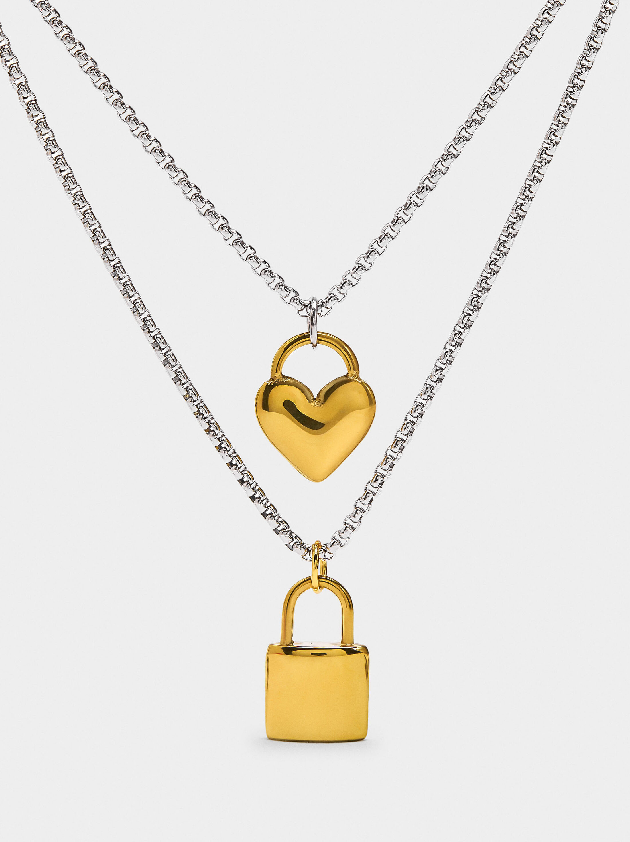 Set collarets cor i cadenat - acer inoxidable image number 0.0