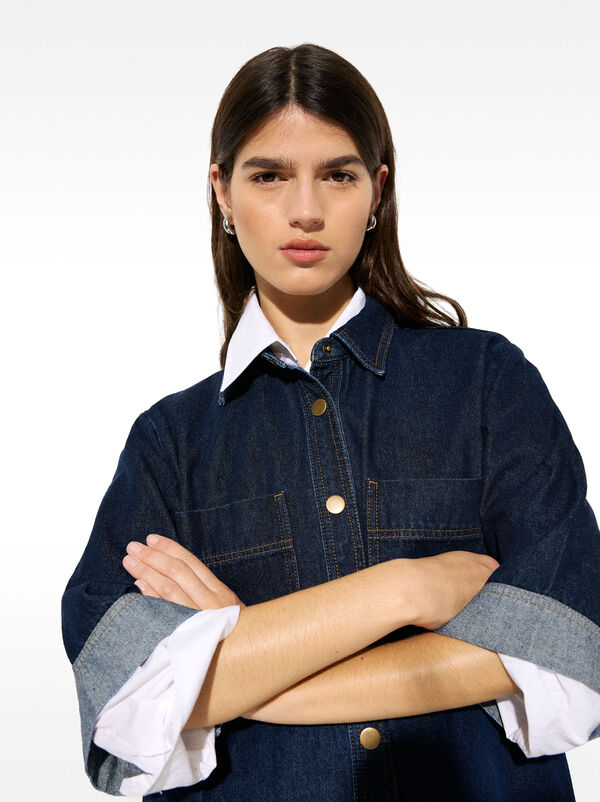 Short denim dress