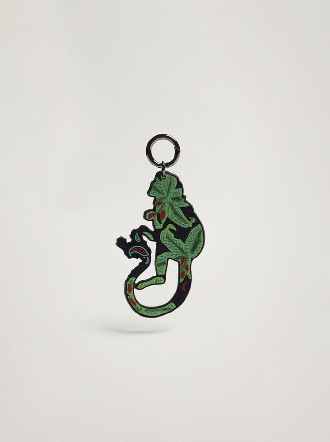 Monkey Key Ring, Green, hi-res