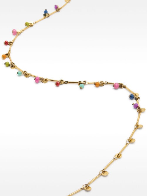 Collar con piedras multicolores