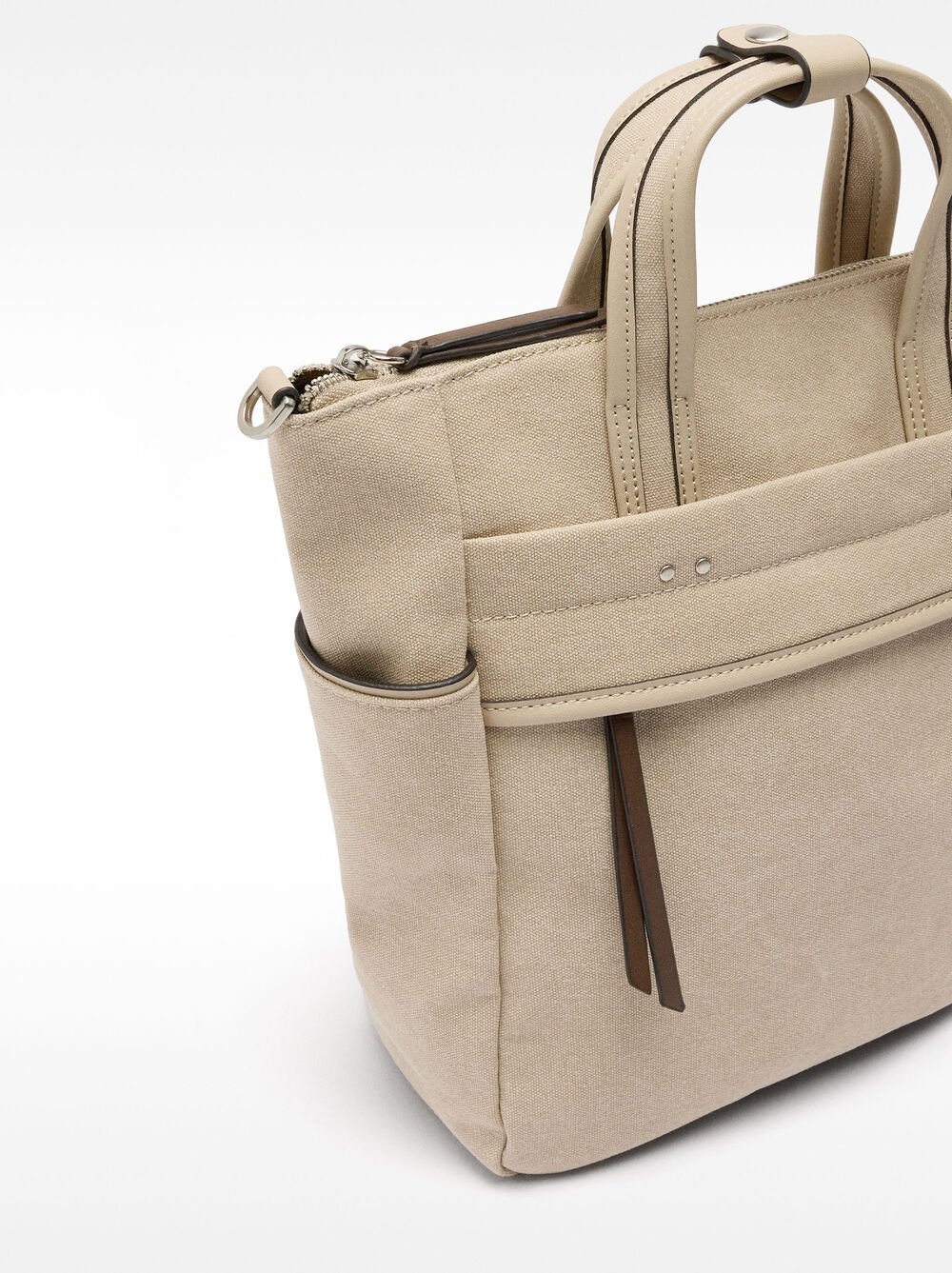 Canvas backpack with shoulder strap