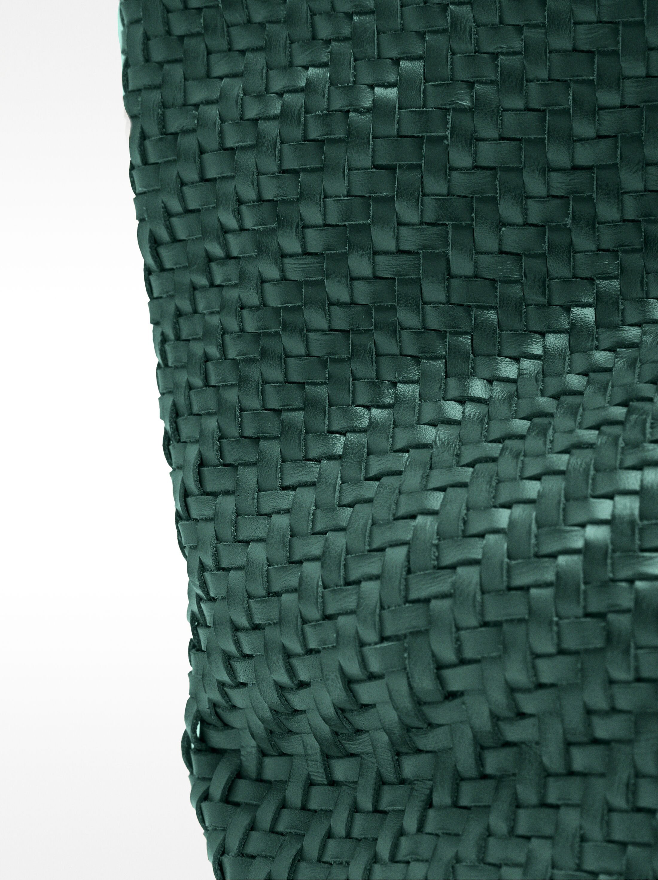 Woven leather shopper bag image number 1.0