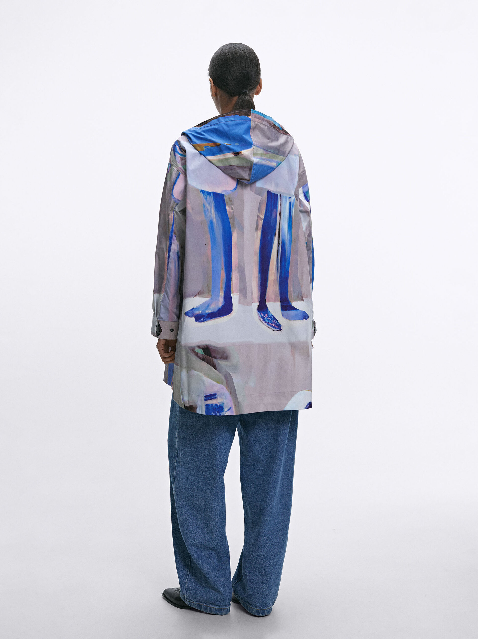 Printed Parka With Hood image number 4.0