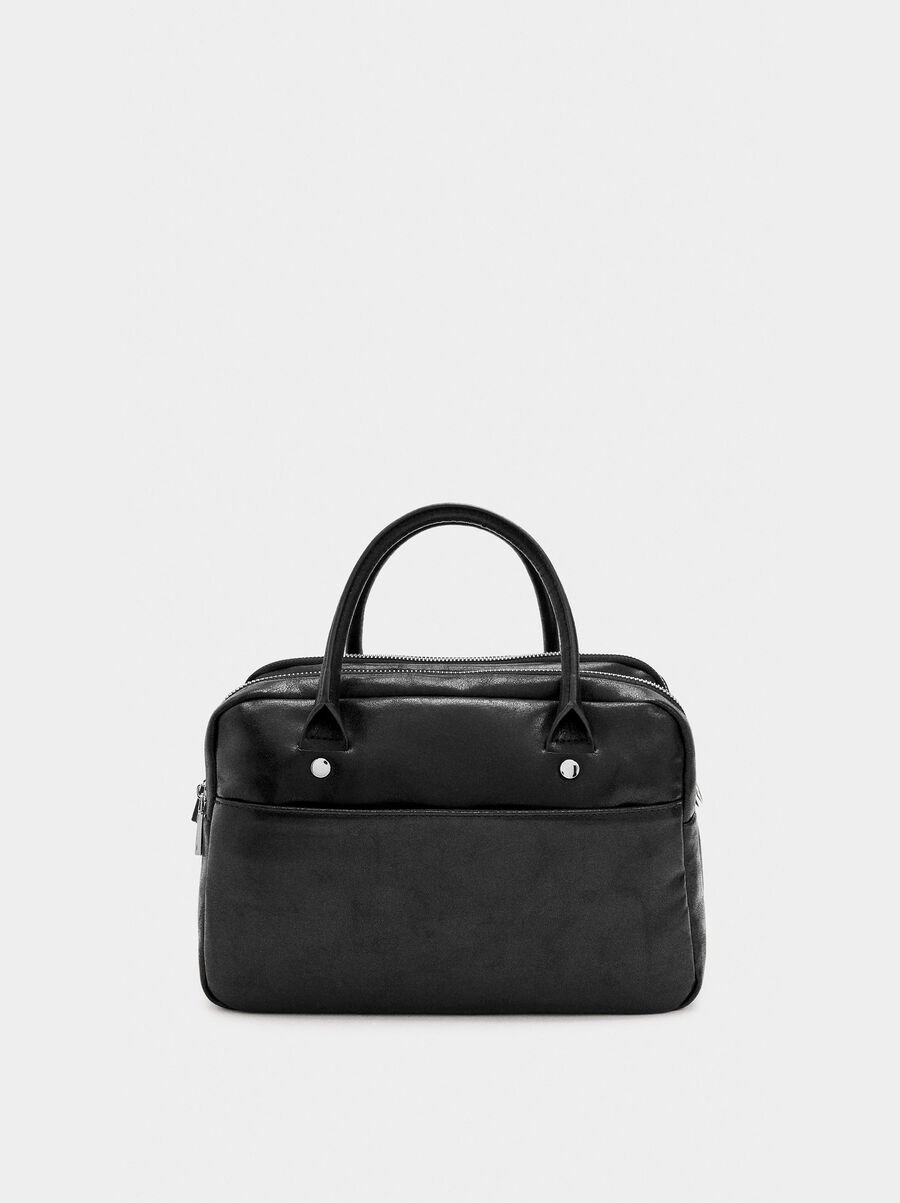 Bolso bowling efecto craquelado