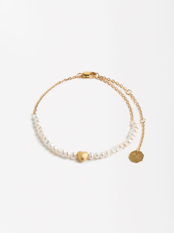Bracelet with freshwater pearls - 925 sterling silver