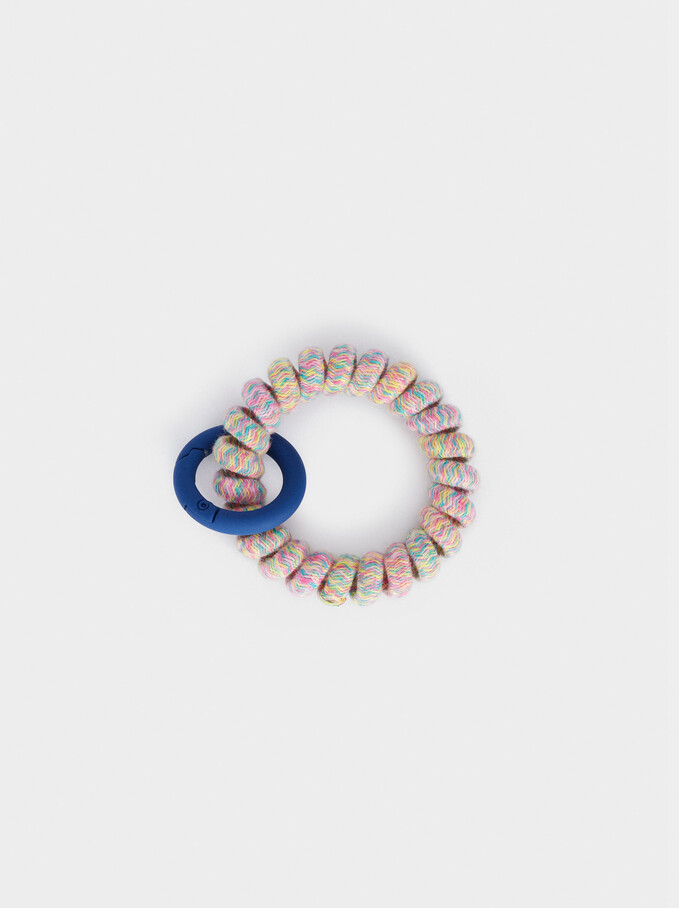 Elastic Key Ring, Multicolor, hi-res