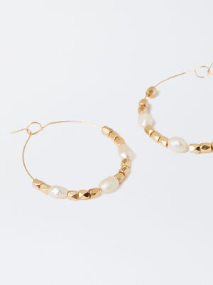Hoops With Pearls And Crystals image number 1.0