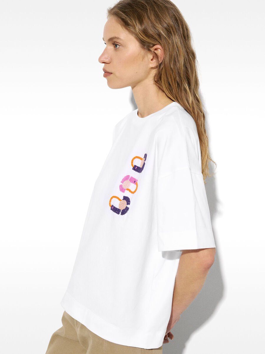 T-shirt with bead detail