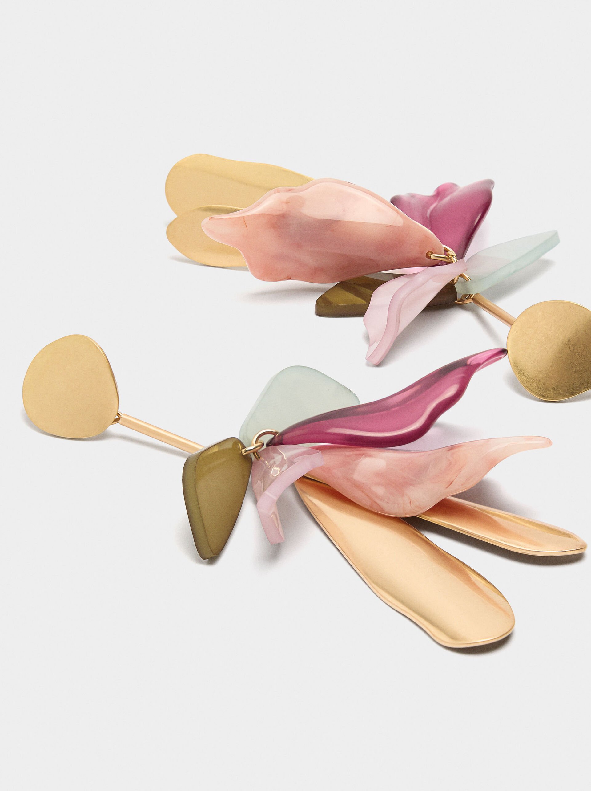 Long earrings petals image number 2.0