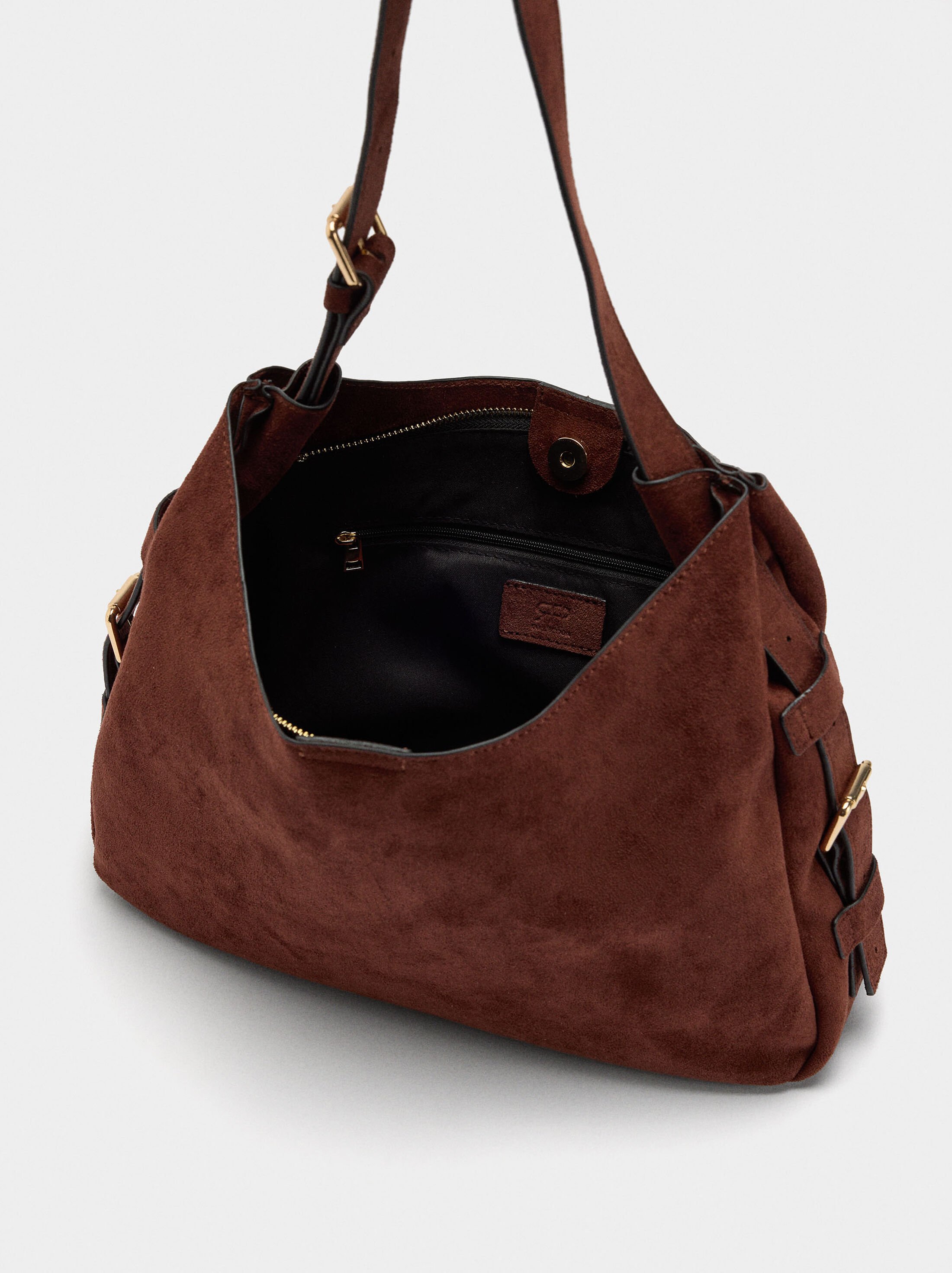 Bolso de hombro con hebillas laterales image number 3.0