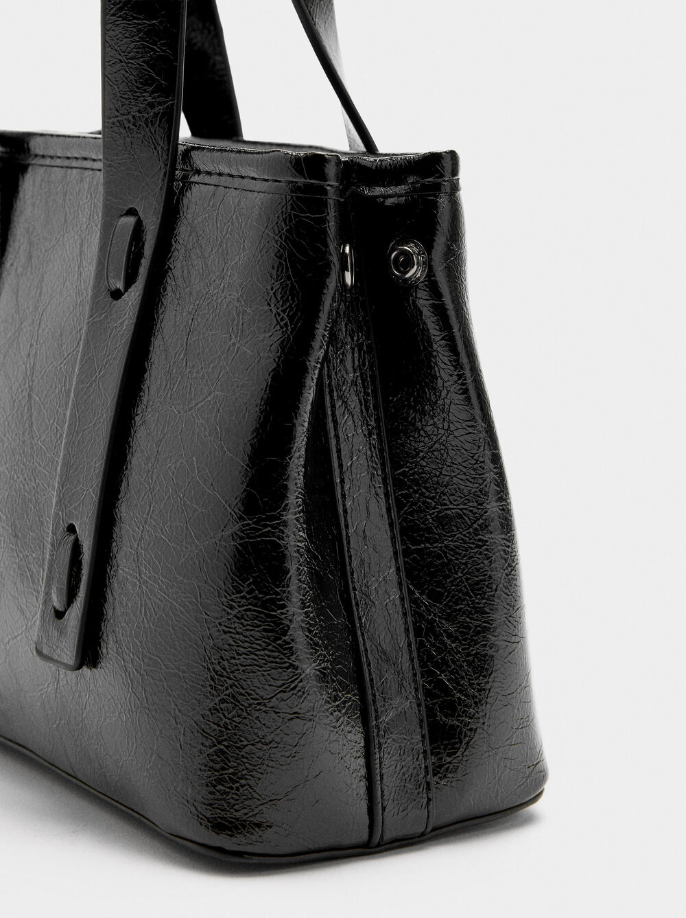 Bolso tote efecto craquelado